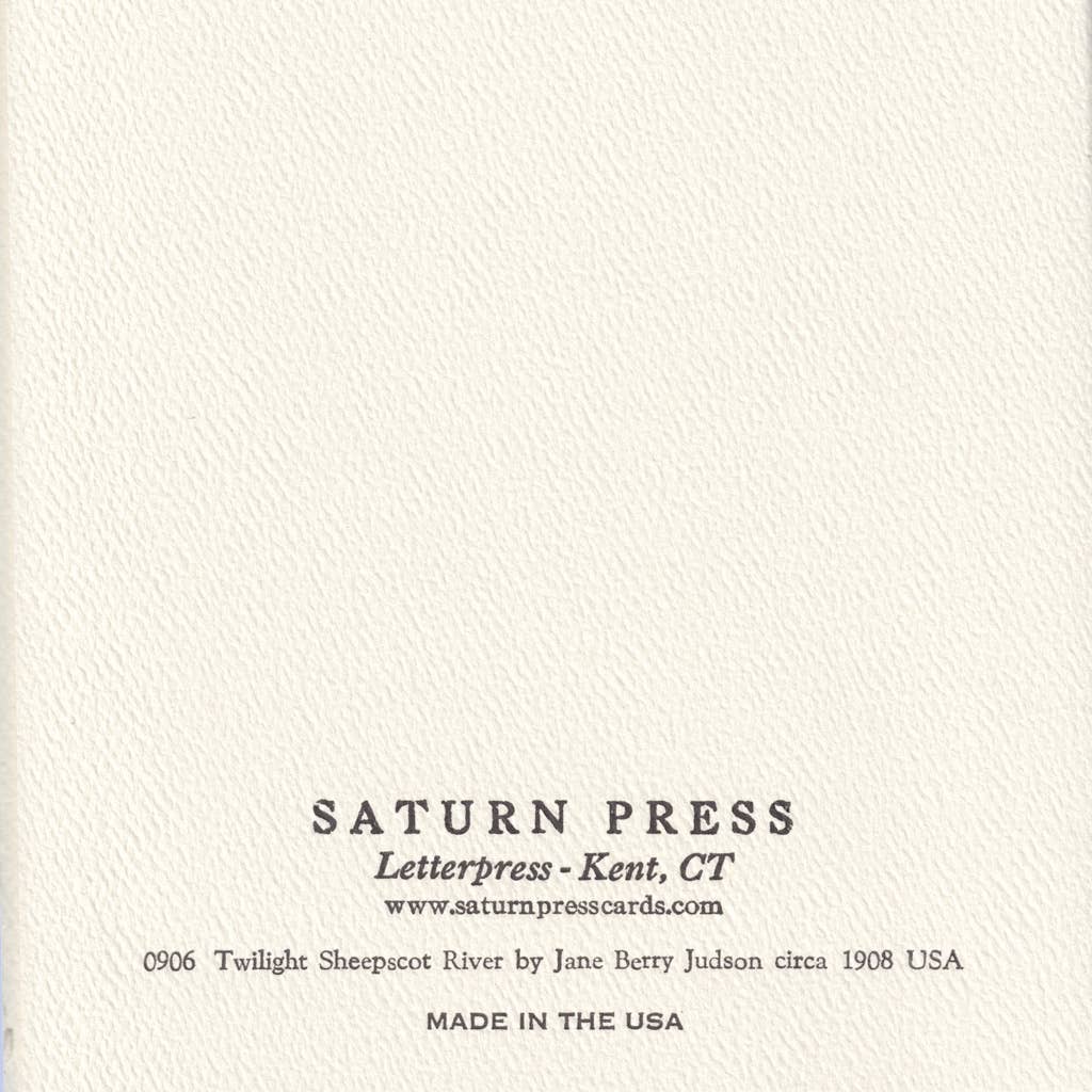 Saturn Press - Twilight Sheepscot River: Unsleeved