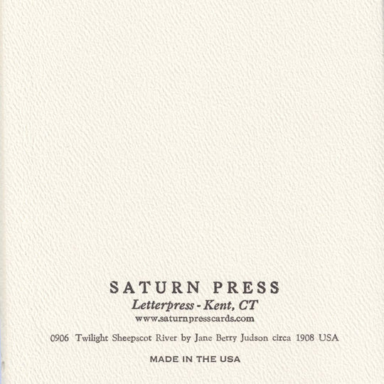 Saturn Press - Twilight Sheepscot River: Unsleeved