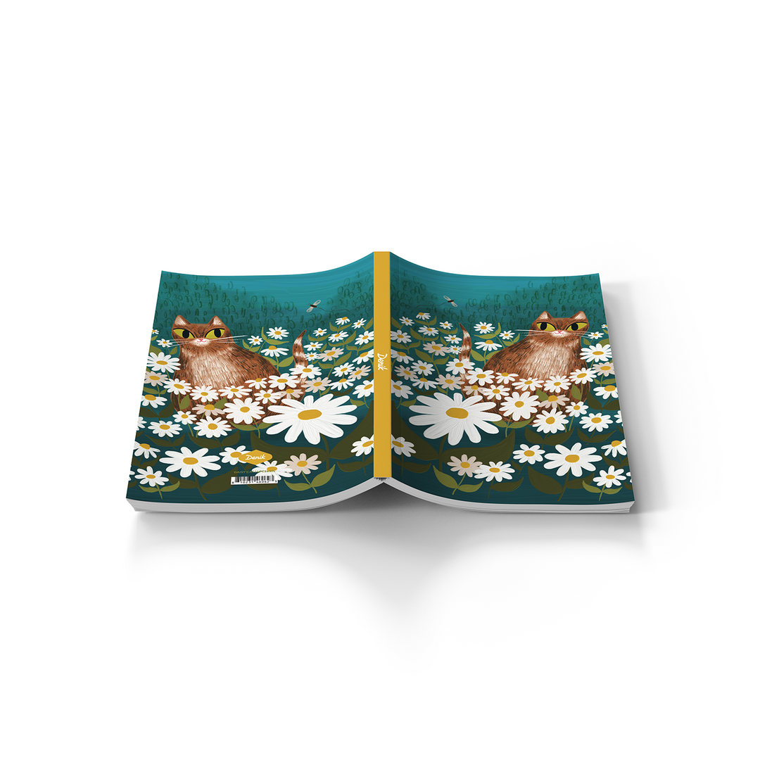 Denik - Daisy Cat Classic Layflat Notebook Journal LFC2657L