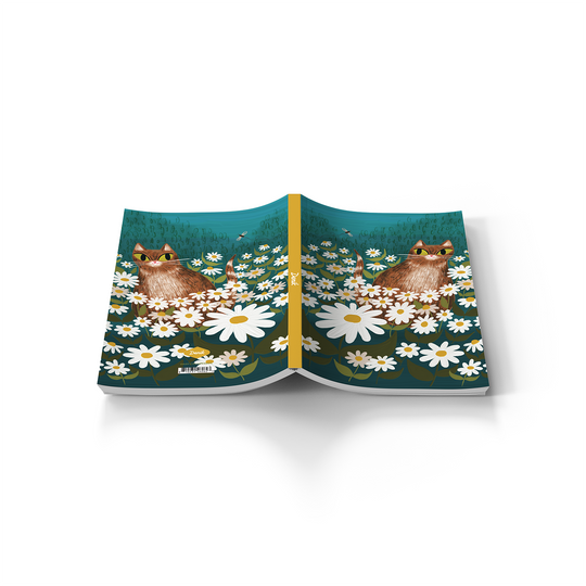 Denik - Daisy Cat Classic Layflat Notebook Journal LFC2657L
