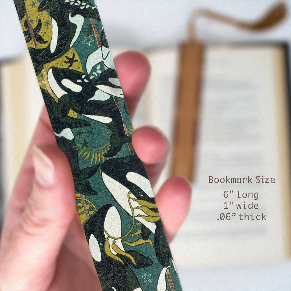 Mitercraft - Orca Killer Whales Color Wooden Bookmark