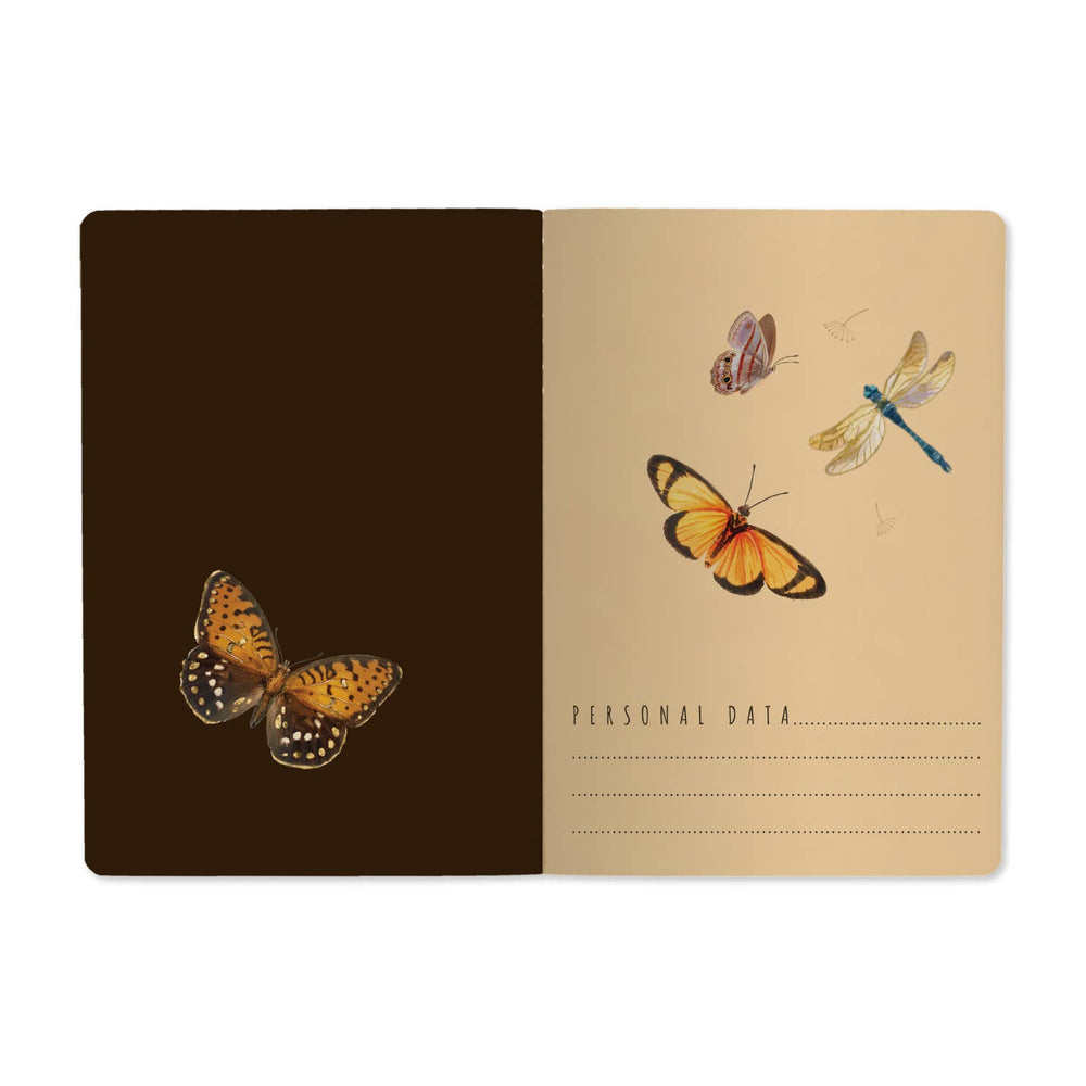 BV by Bruno Visconti - A5 Notebook - Butterflies and Peonies 