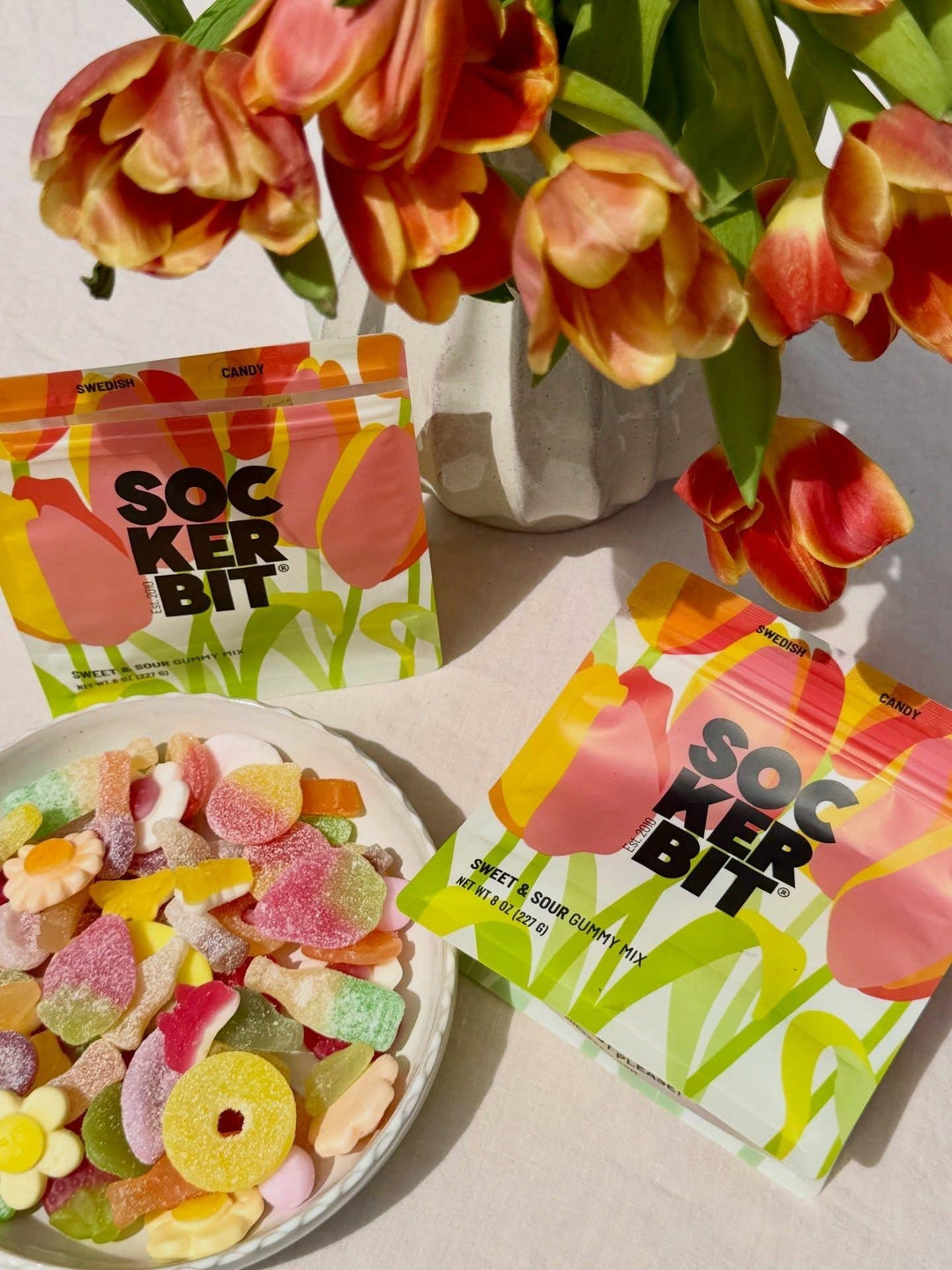 Sockerbit - Spring Gummy Mix Swedish Candy Bag (Sweet & Sour) 8oz