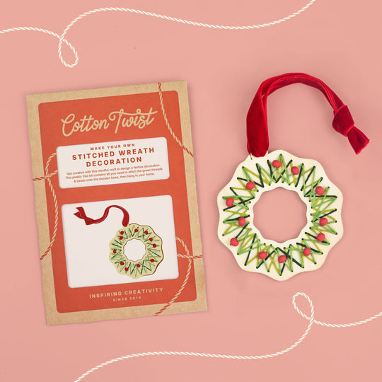 Cotton Twist (WE PREPAY ALL USA DUTIES) - Make Your Own Stitched Wreath Decoration