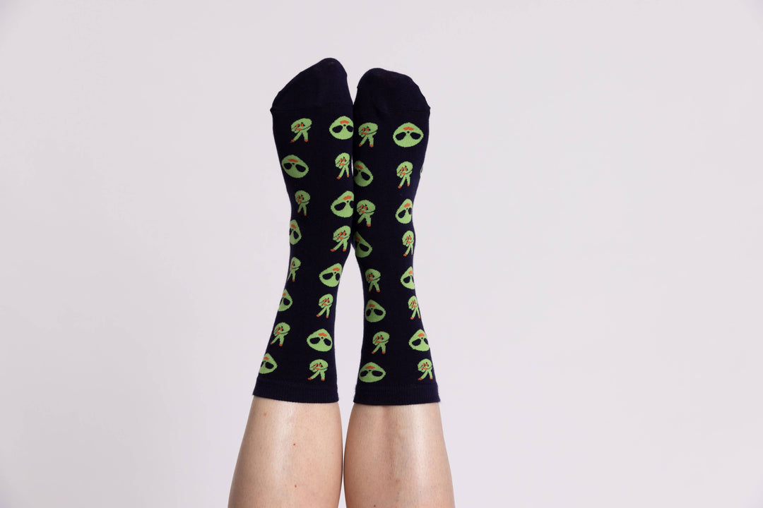 Yellow Owl Workshop - Alien - Small Crew Socks