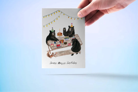 Liyana Studio - Bear Picnic Party - Funny Birthday Card
