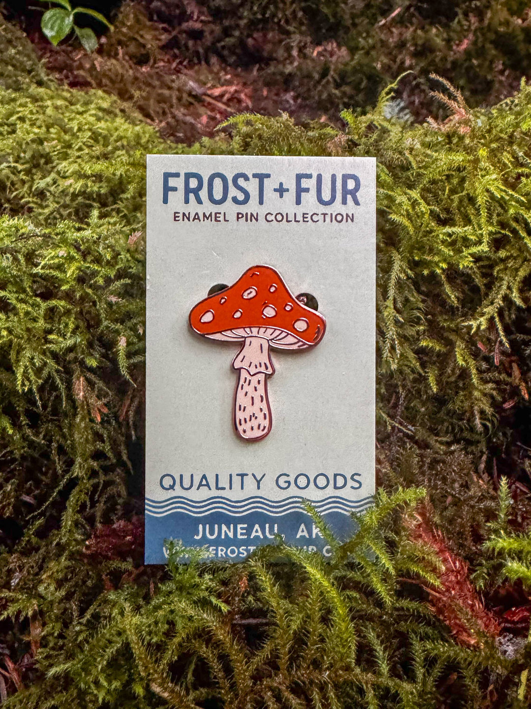 Frost and Fur - Amanita Enamel Pin