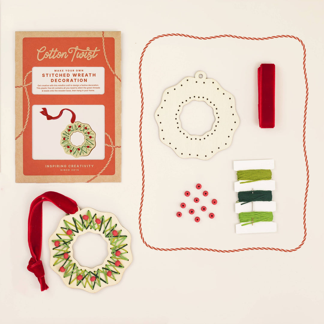 Cotton Twist (WE PREPAY ALL USA DUTIES) - Make Your Own Stitched Wreath Decoration