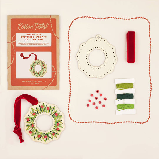 Cotton Twist (WE PREPAY ALL USA DUTIES) - Make Your Own Stitched Wreath Decoration
