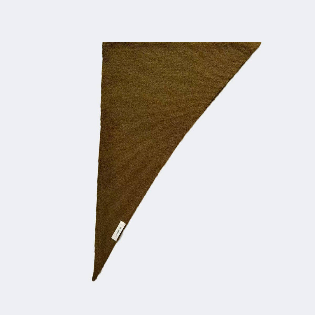 SALINA TRADING INC - 12 Color Selection 100% Wool Knitted Triangle Scarf for Women: Mustard / 110x37cm