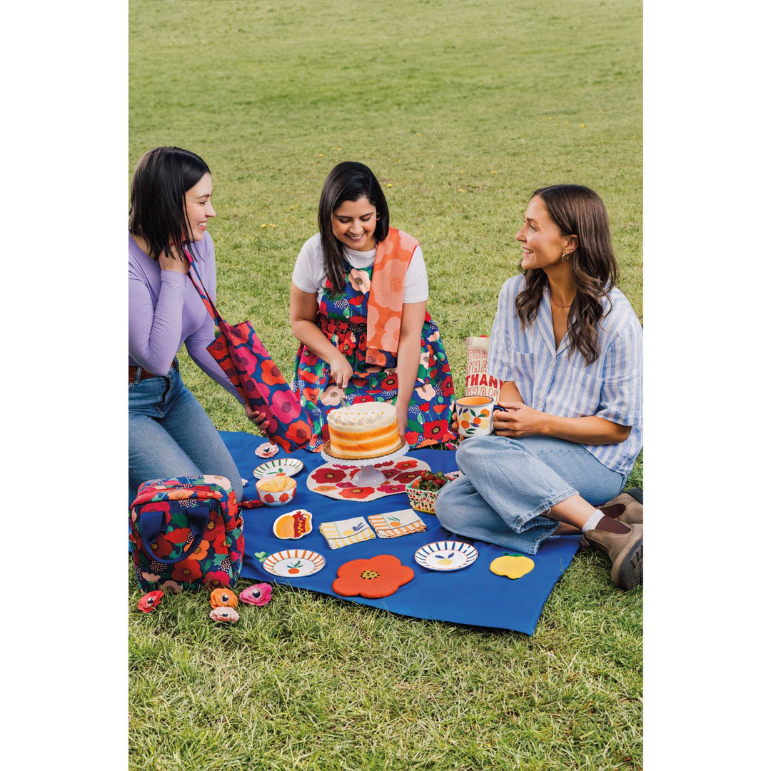 Danica Jubilee - Poppy Felt Wool Trivet: Orange