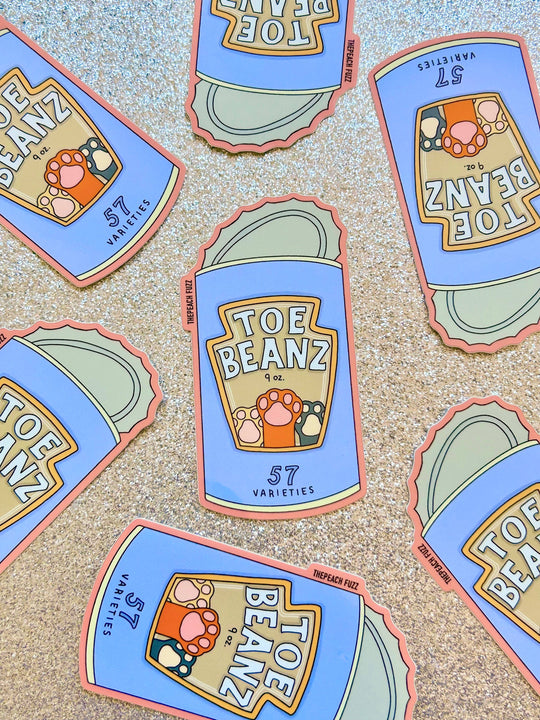 The Peach Fuzz - Toe Beans Sticker