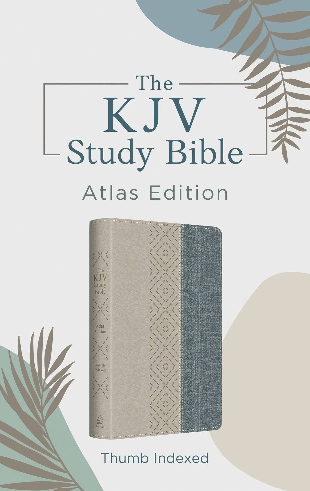 Barbour Publishing, Inc. - The KJV Study Bible: Atlas Edition: Taupe & Denim Crosshatch