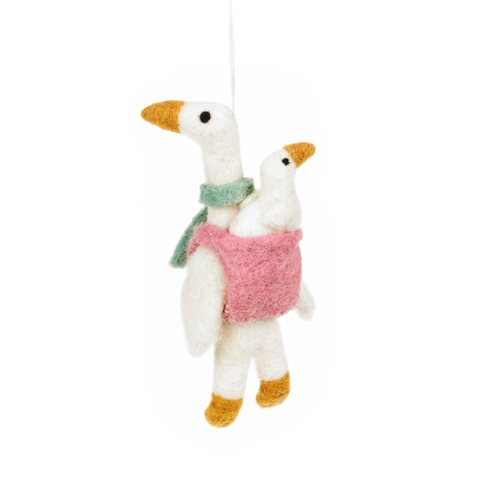 Felt So Good - Handmade Felt Mother Goose Hanging Decoration