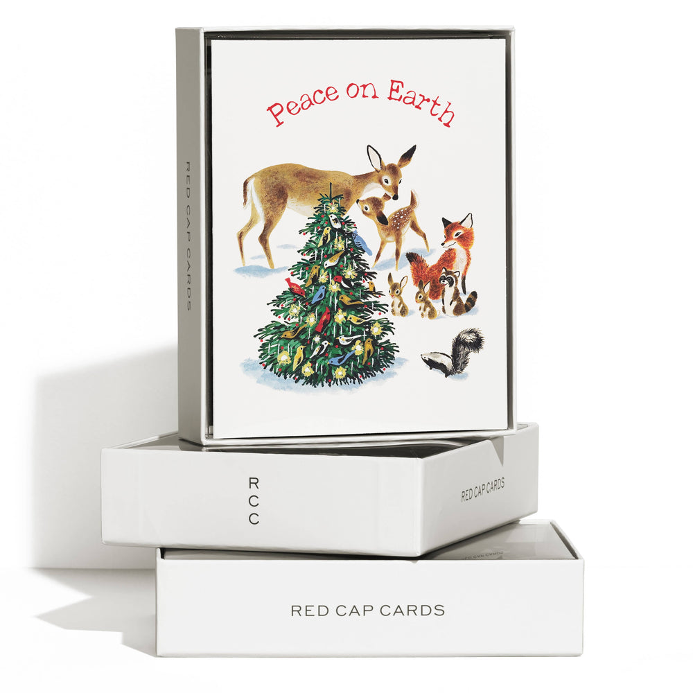 Red Cap Cards - Peaceful Critters greeting card: Single