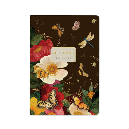 BV by Bruno Visconti - A5 Notebook - Butterflies and Peonies 