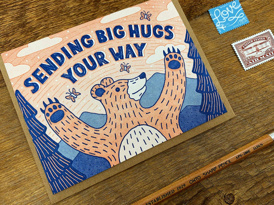 Noteworthy Paper & Press - Big Hugs Bear Card