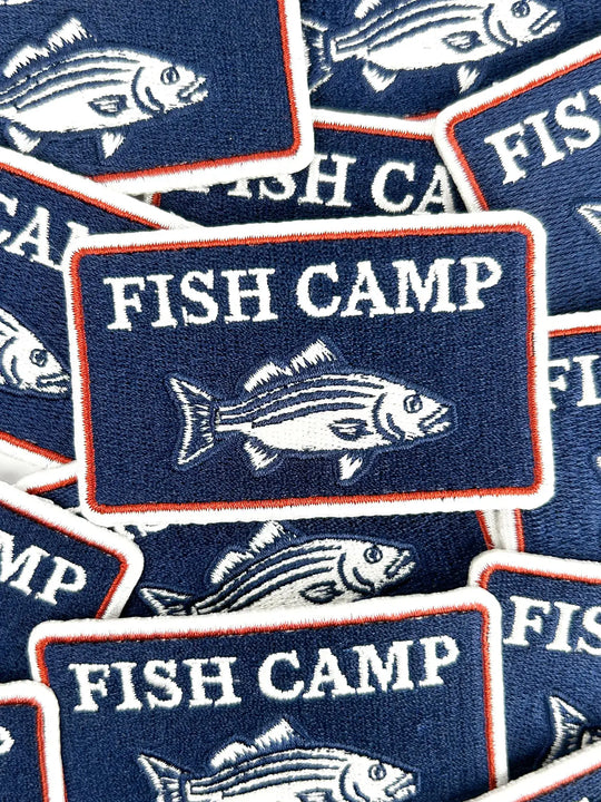 Field Trip Threads - Fish Camp Patch – Embroidered Iron On Coastal Outdoors Lake