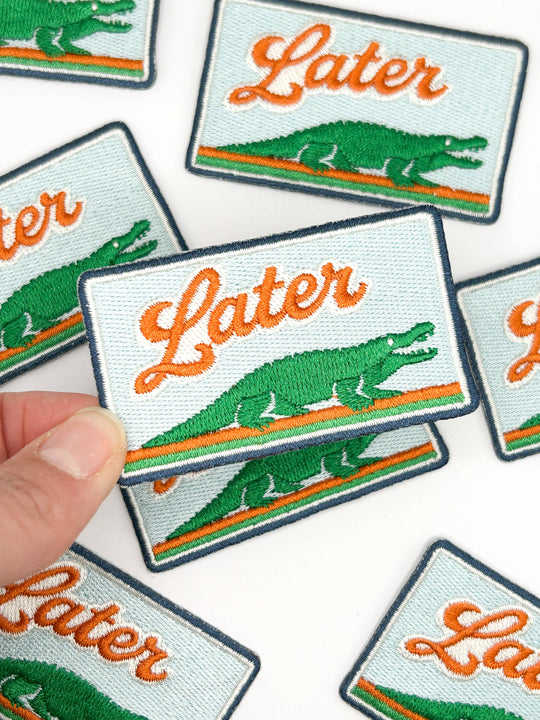 Field Trip Threads - Later Gator Embroidered Patch – Alligator Patch, Southern