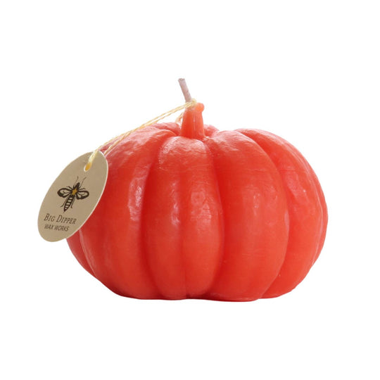 Big Dipper Wax Works - Pumpkin Candles – 100% Pure Beeswax – 3 Sizes Available: Small (3" x 2")