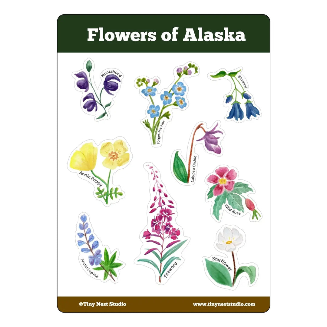 Tiny Nest Studio - Flowers of Alaska Sticker Sheet