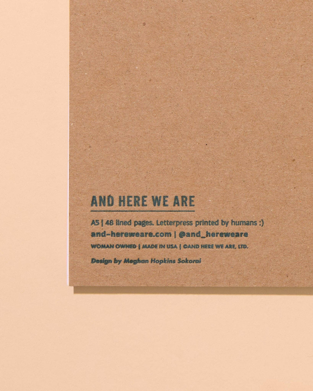 And Here We Are - Letterpress A5 Spiral Notebook—Rainbow Trout (Colorful Fish)