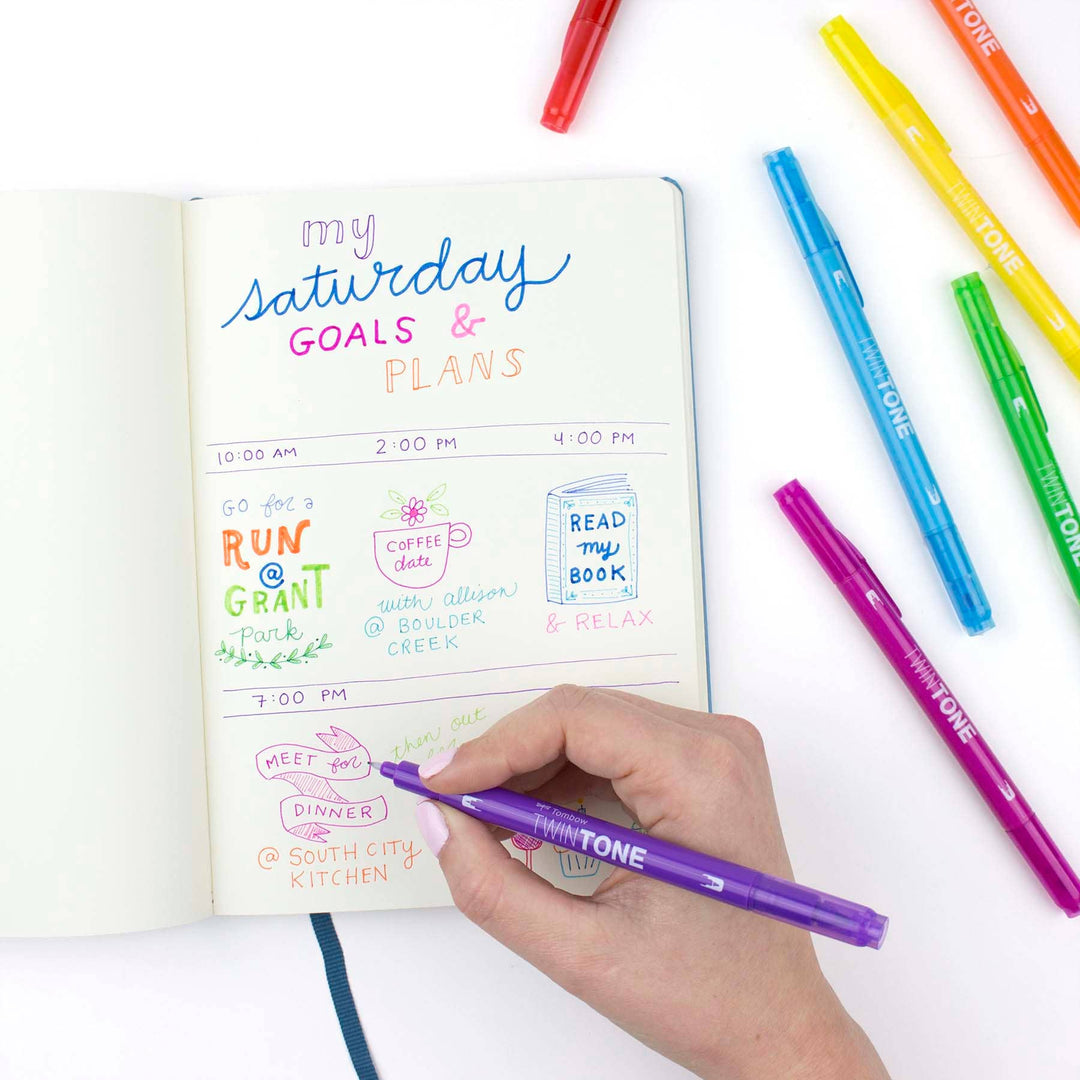 Tombow - TwinTone Marker Set: Rainbow - 12-Pack