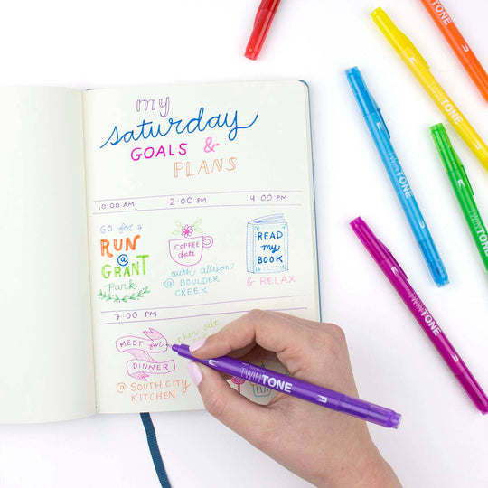 Tombow - TwinTone Marker Set: Rainbow - 12-Pack