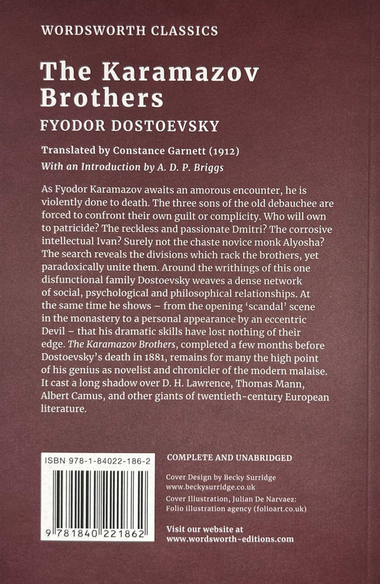 Marble City Press - The Karamazov Brothers | Dostoevsky |Wordsworth Classic Book