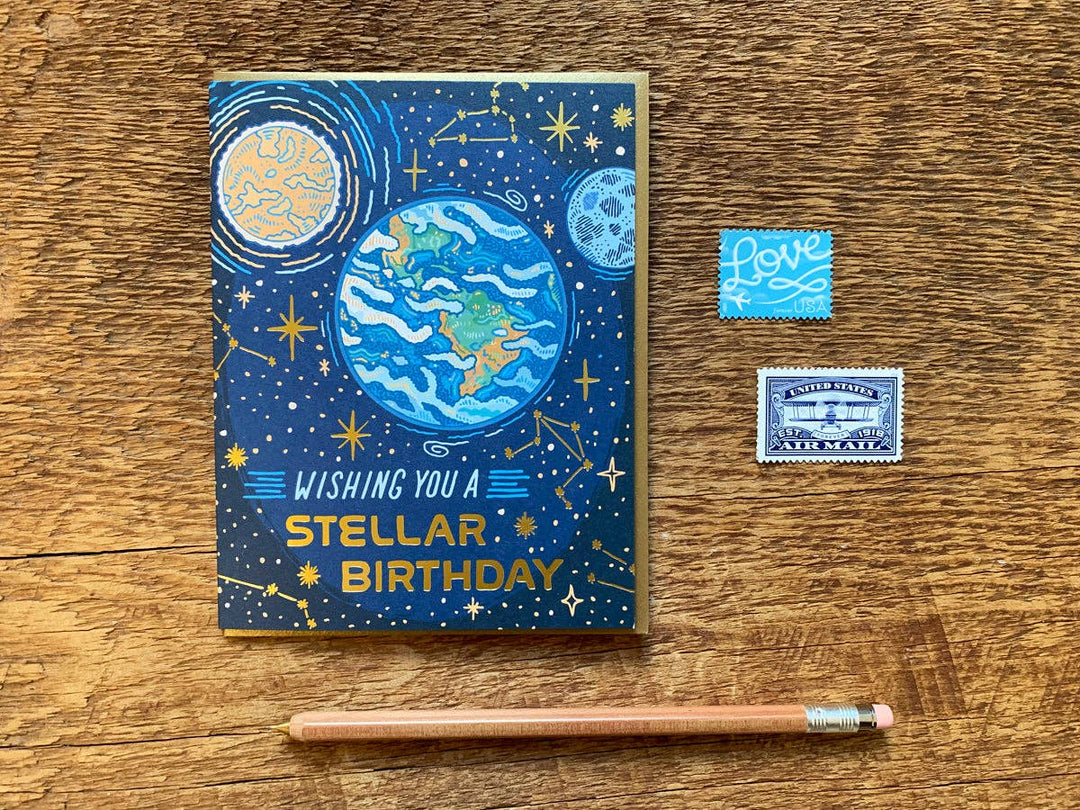 Noteworthy Paper & Press - Stellar Birthday Card