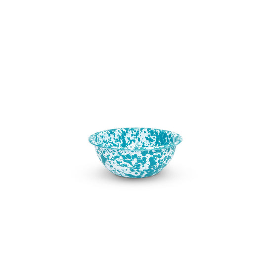 Crow Canyon Home - Splatter Enamelware 20 oz Cereal Bowl: Navy & Cream Splatter