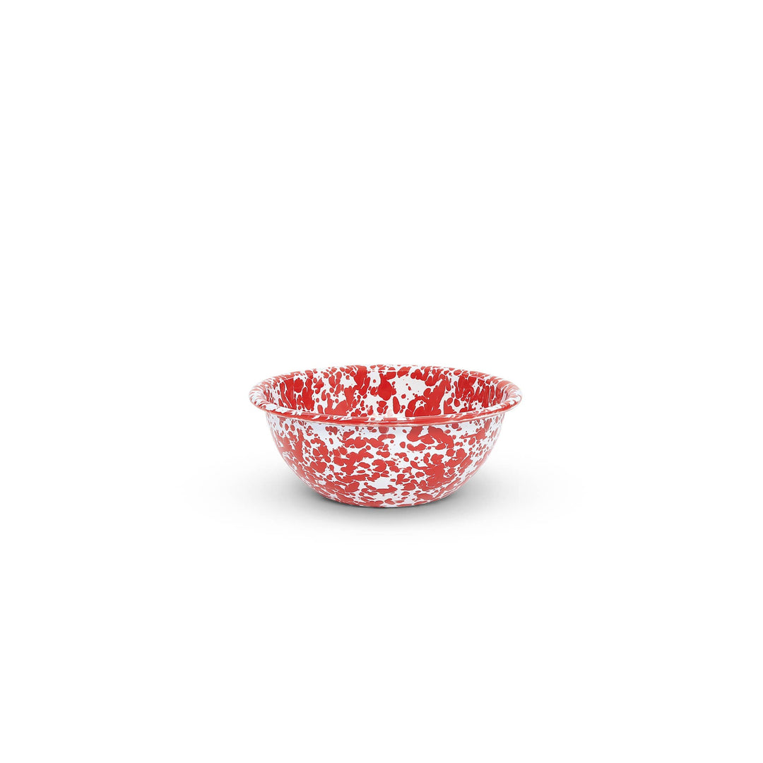 Crow Canyon Home - Splatter Enamelware 20 oz Cereal Bowl: Red Splatter