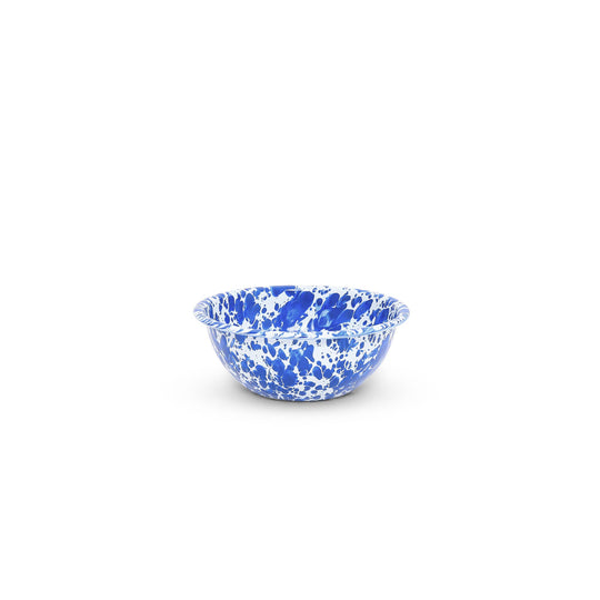 Crow Canyon Home - Splatter Enamelware 20 oz Cereal Bowl: Navy & Cream Splatter