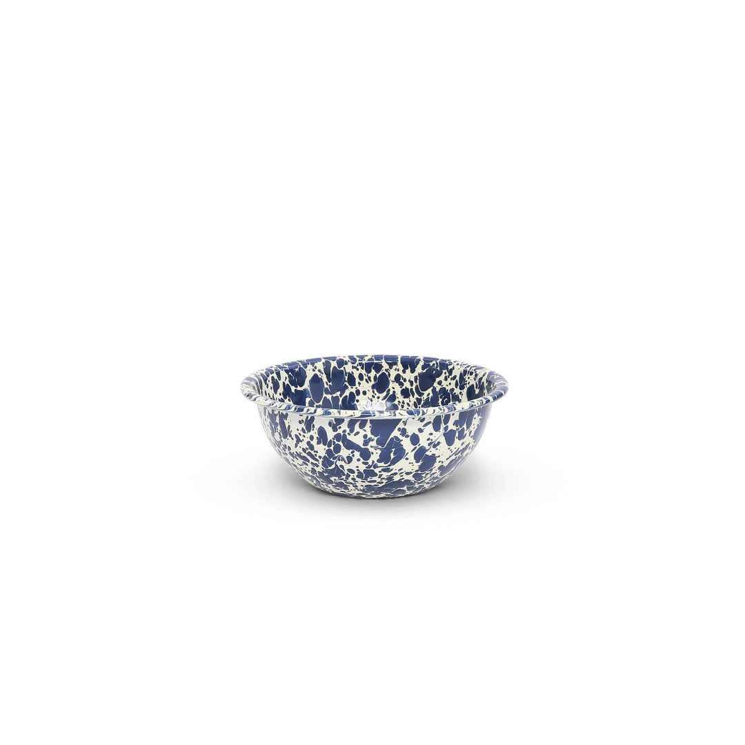 Crow Canyon Home - Splatter Enamelware 20 oz Cereal Bowl: Navy & Cream Splatter