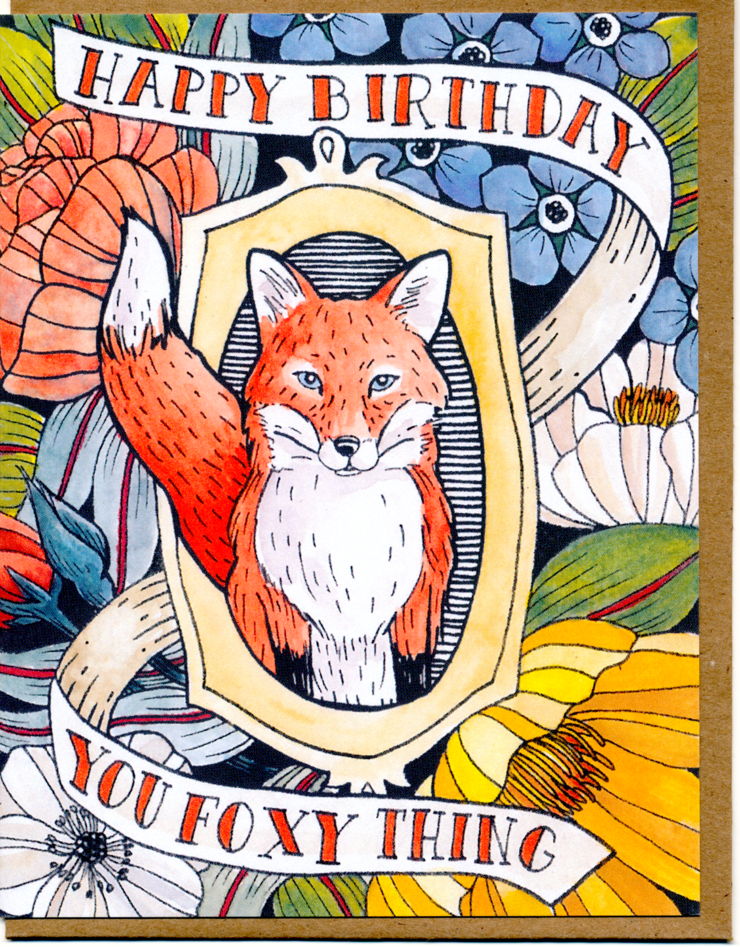 Mattea - Happy Birthday You Foxy Thing Card