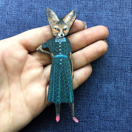 Pergamo Paper Goods - Sassy Fox Wood Magnet