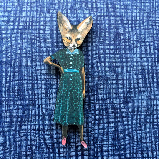 Pergamo Paper Goods - Sassy Fox Wood Magnet