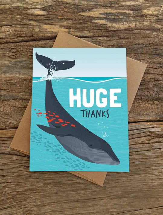 Modern Printed Matter - Huge Thanks Whale Card