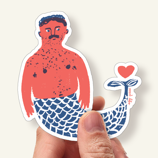 Egg Press Manufacturing - Hairy Merman Vinyl Sticker