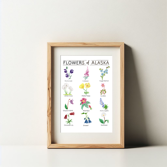 Tiny Nest Studio - Flowers of Alaska Art Print: 8 x 10 inches