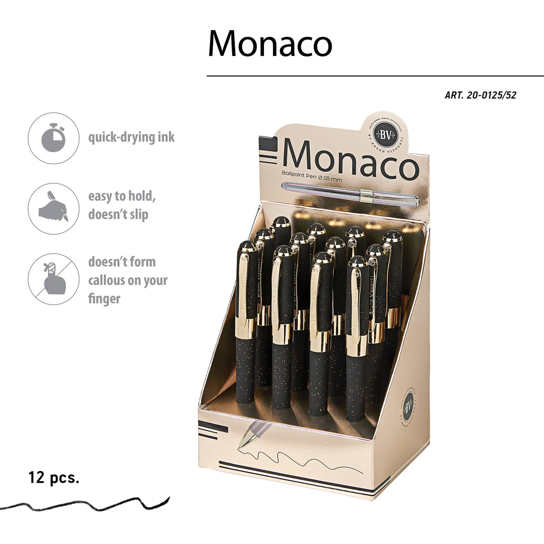 BV by Bruno Visconti - Monaco -Black with Gold Glitter