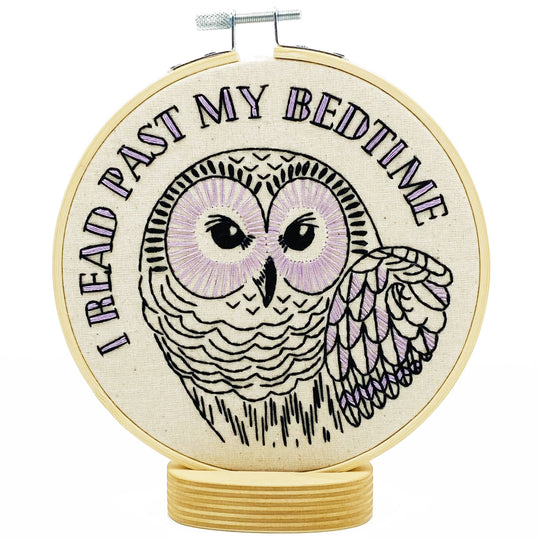 Hook, Line & Tinker Embroidery Kits - I read past my bedtime Complete Embroidery Kit