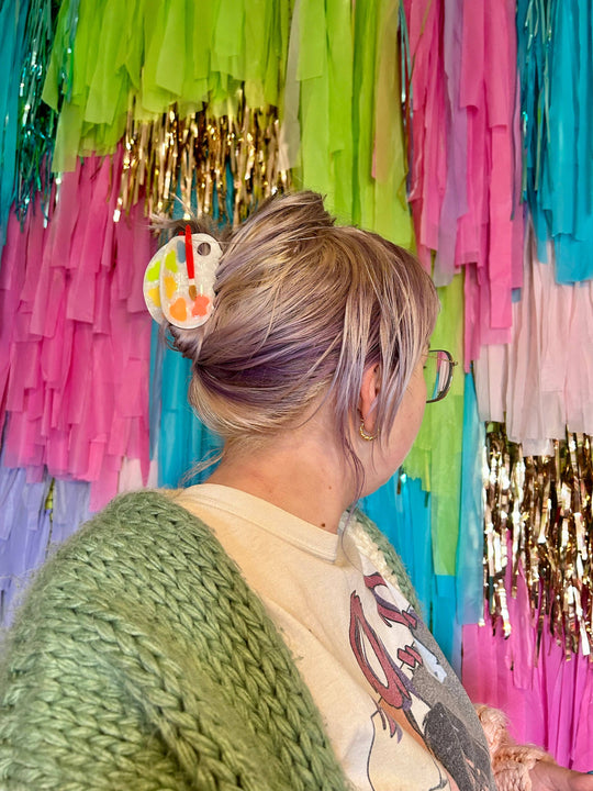 The Peach Fuzz - Paint Palette Hair Claw