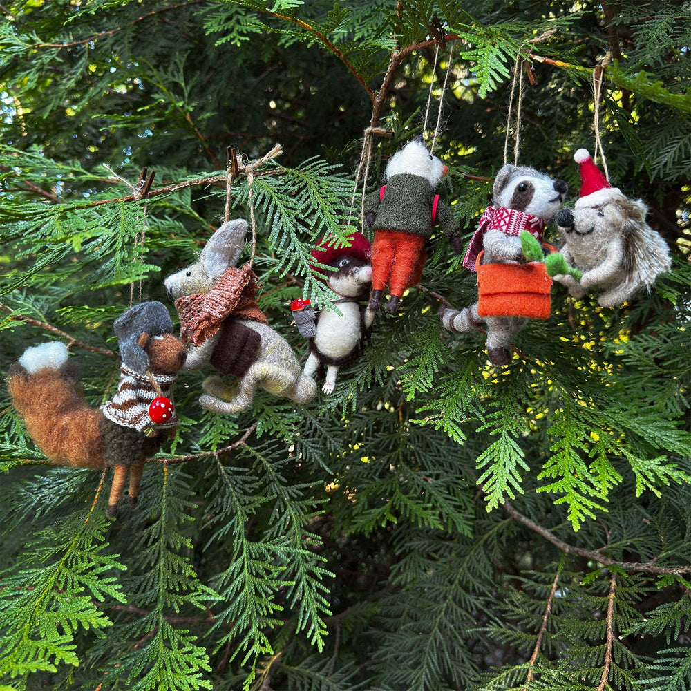 Sugarboo & Co - Felt Winter Woodland Animal Ornaments - Assorted Set of 6