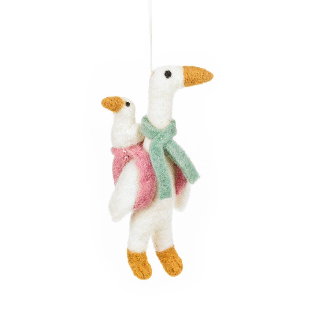 Felt So Good - Handmade Felt Mother Goose Hanging Decoration