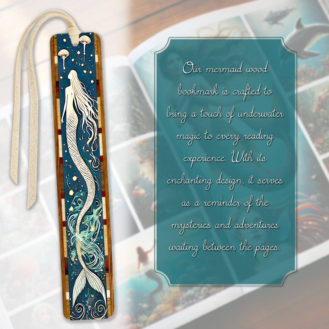 Mitercraft - Mermaid Handmade Wooden Bookmark