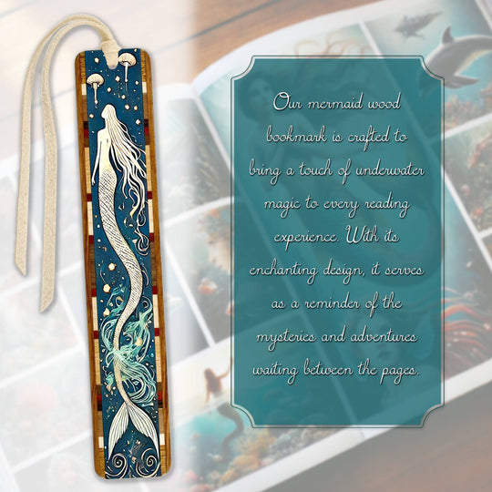 Mitercraft - Mermaid Handmade Wooden Bookmark