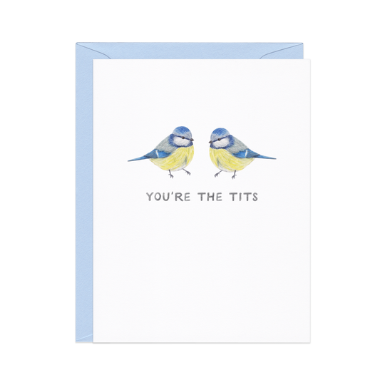Amy Zhang - You're the Tits — Funny Bird Pun Friendship Card