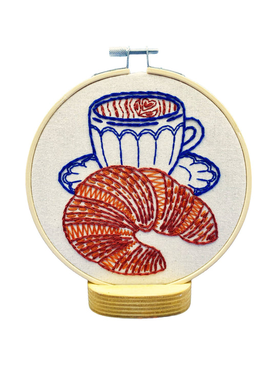 Hook Line & Tinker Embroidery Kits USA - Croissant Complete Embroidery Kit