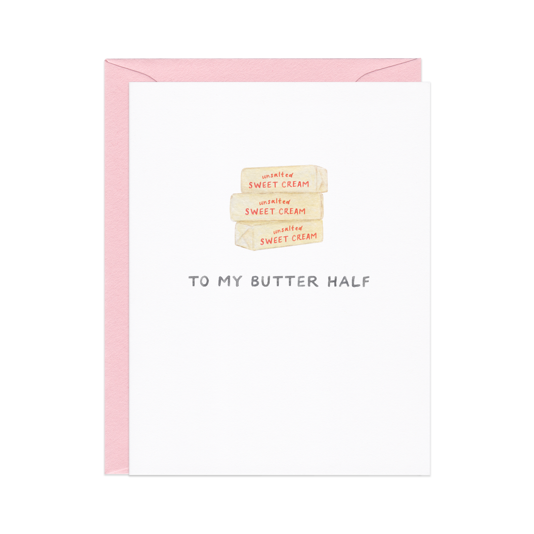 Amy Zhang - To My Butter Half — Food Pun Love Card